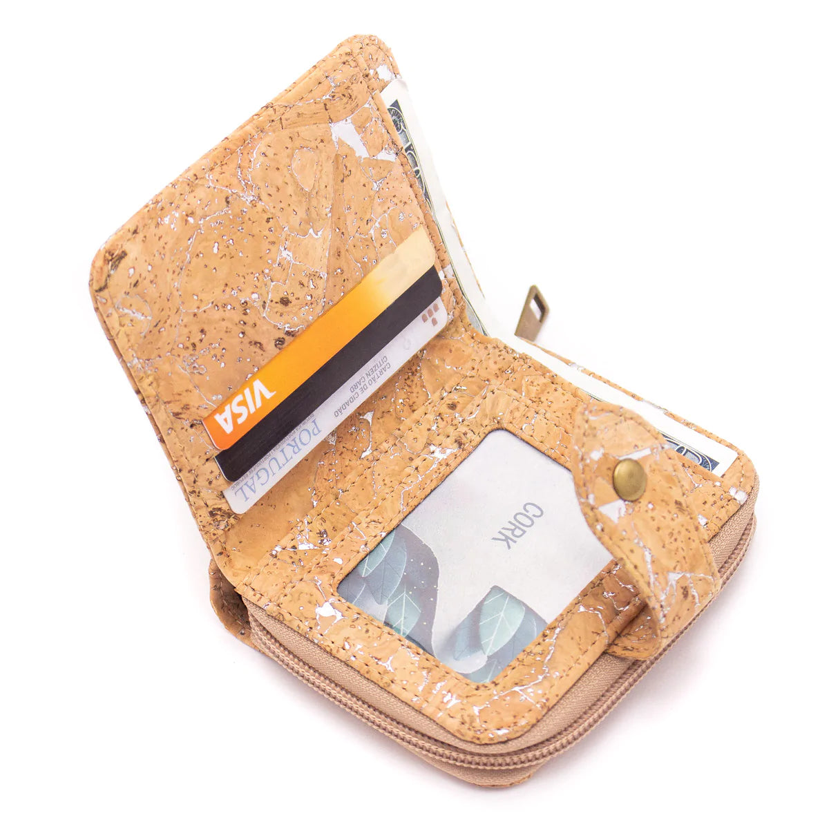 Lux cork women's card wallet