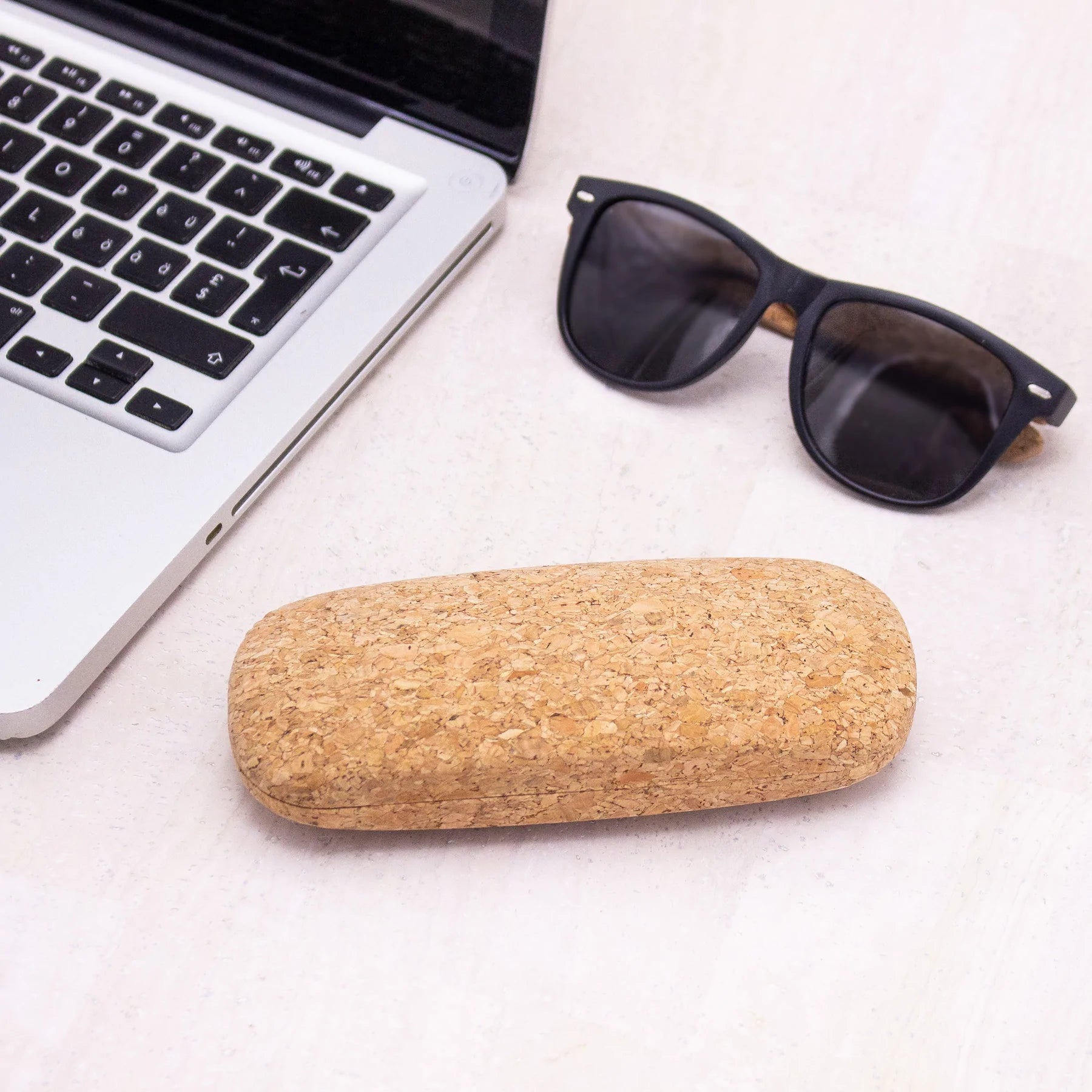 Cork hard case for sunglasses natural cork
