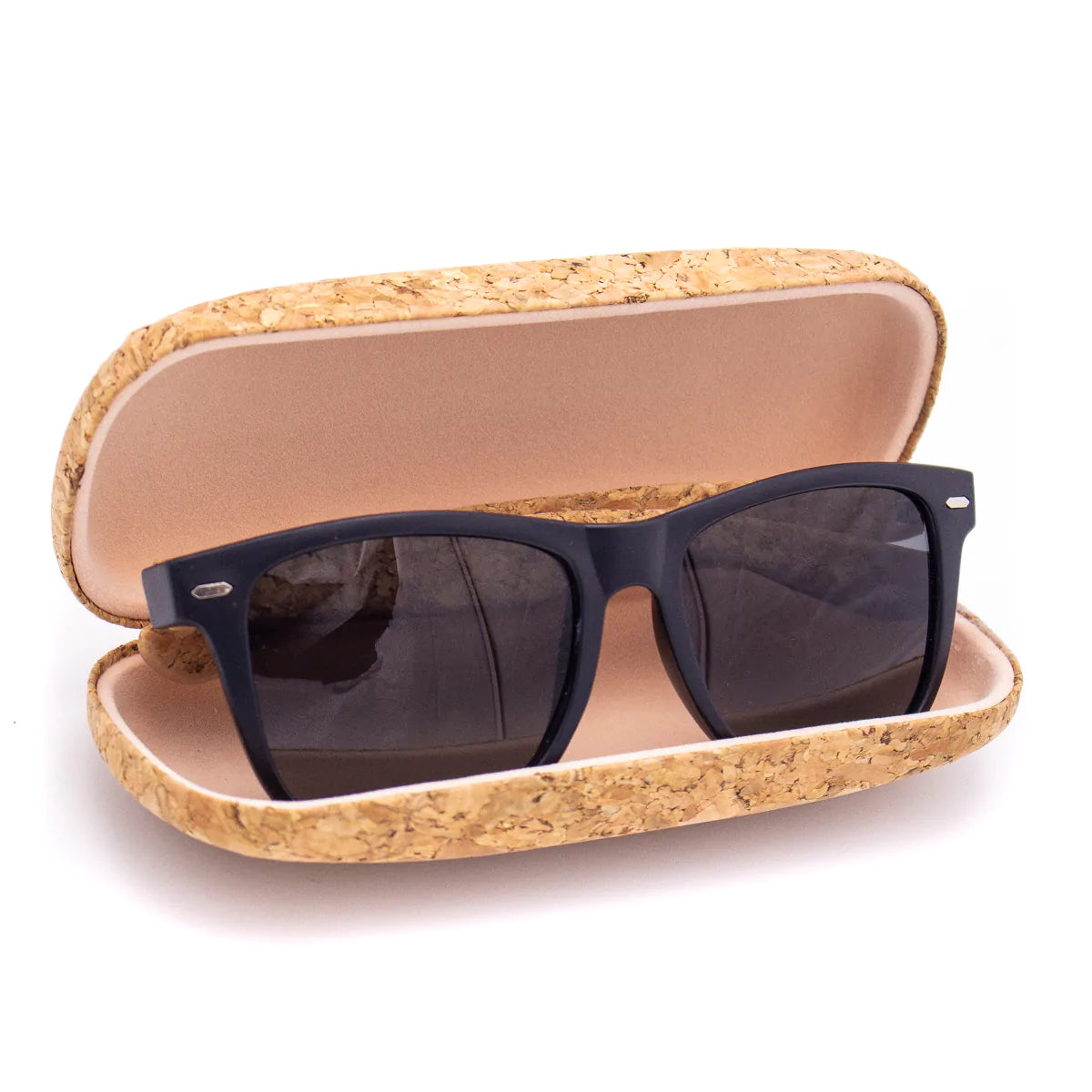 Cork hard case for sunglasses natural cork