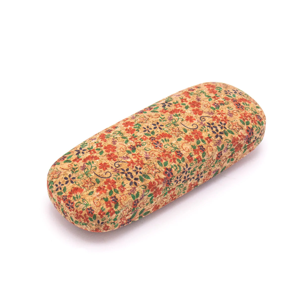 Cork hard case for sunglasses flowers style