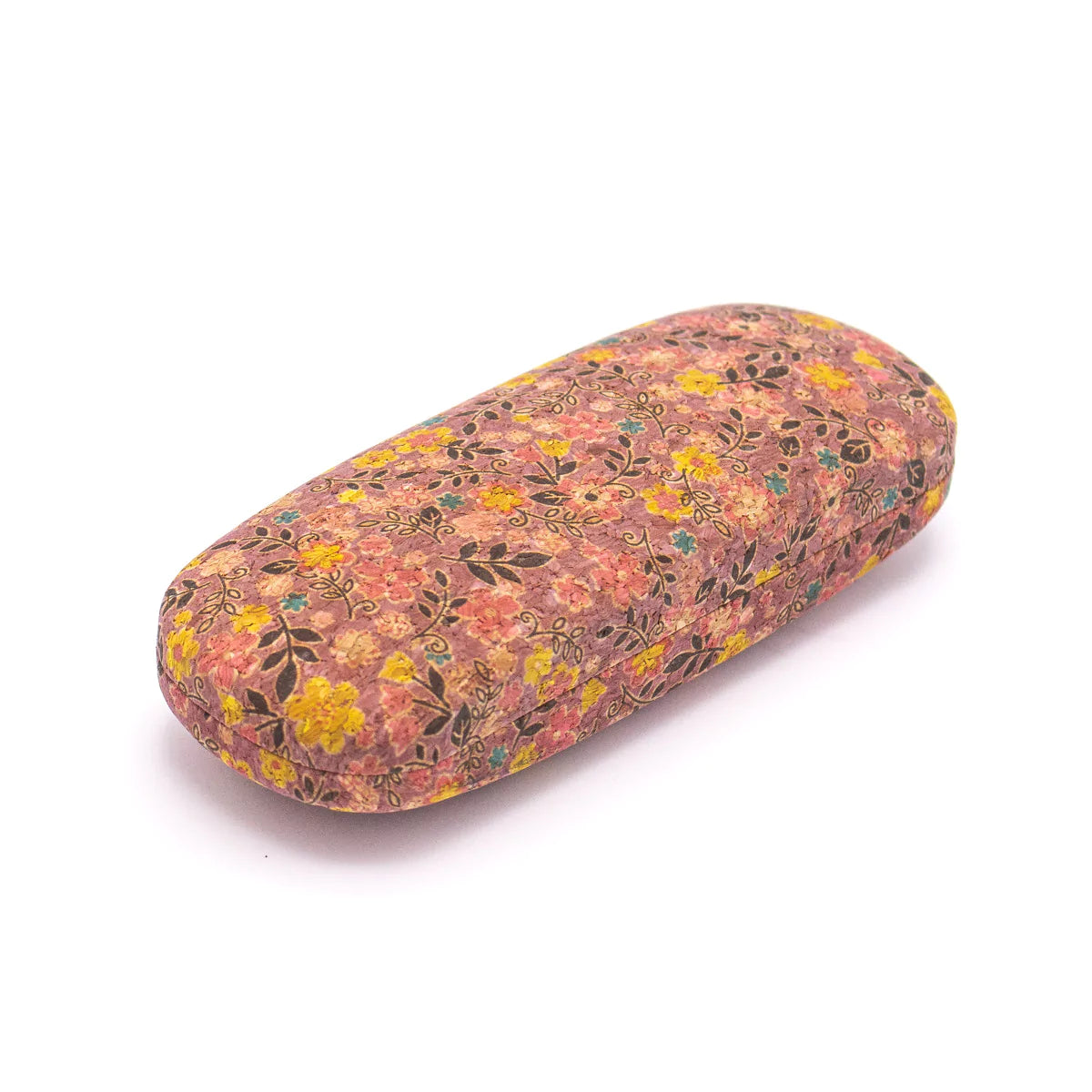 Cork hard case for sunglasses flowers style