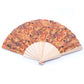 Cork Antique Wooden Folding Hand Fan with Box