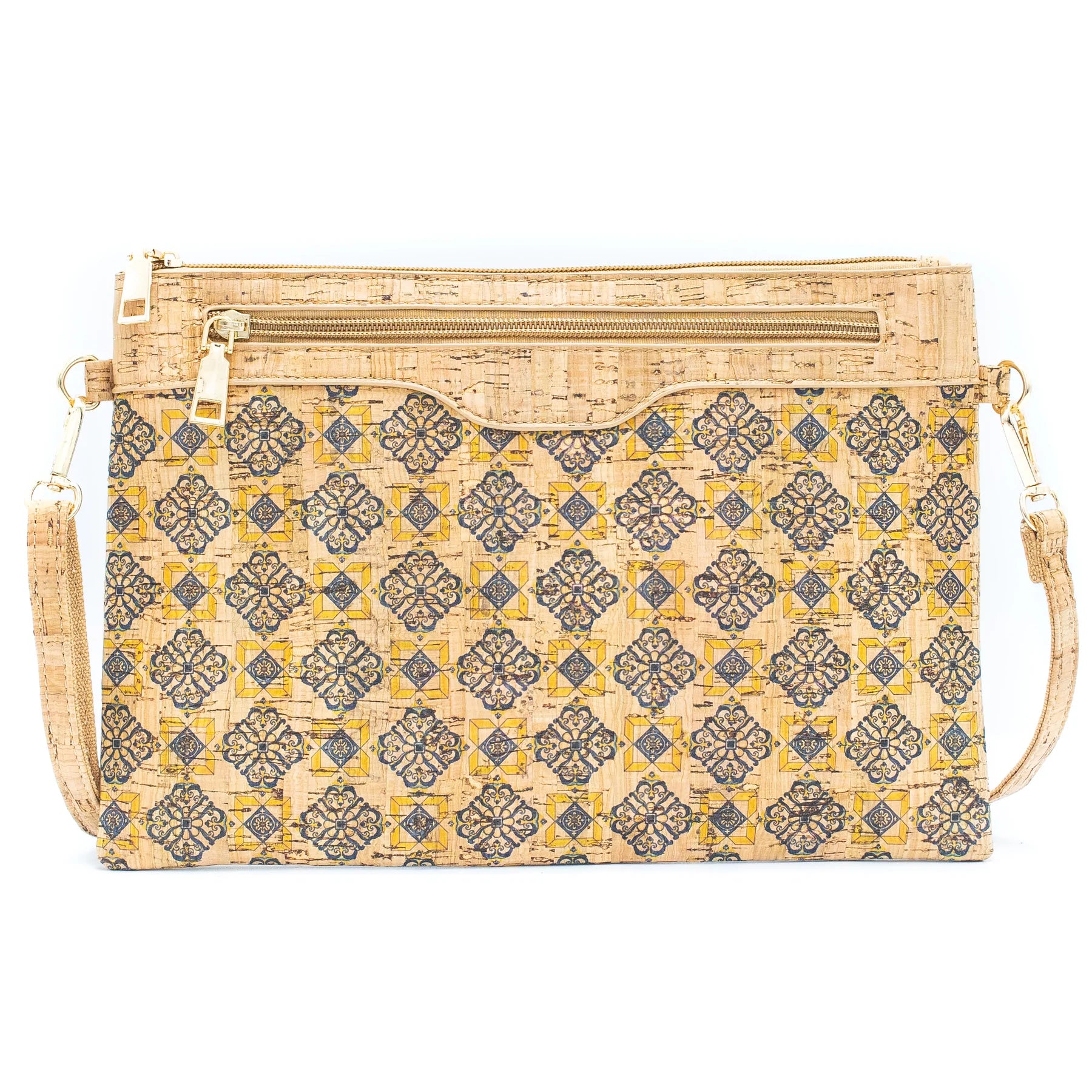 Floral fly Printed Cork Sling Bag