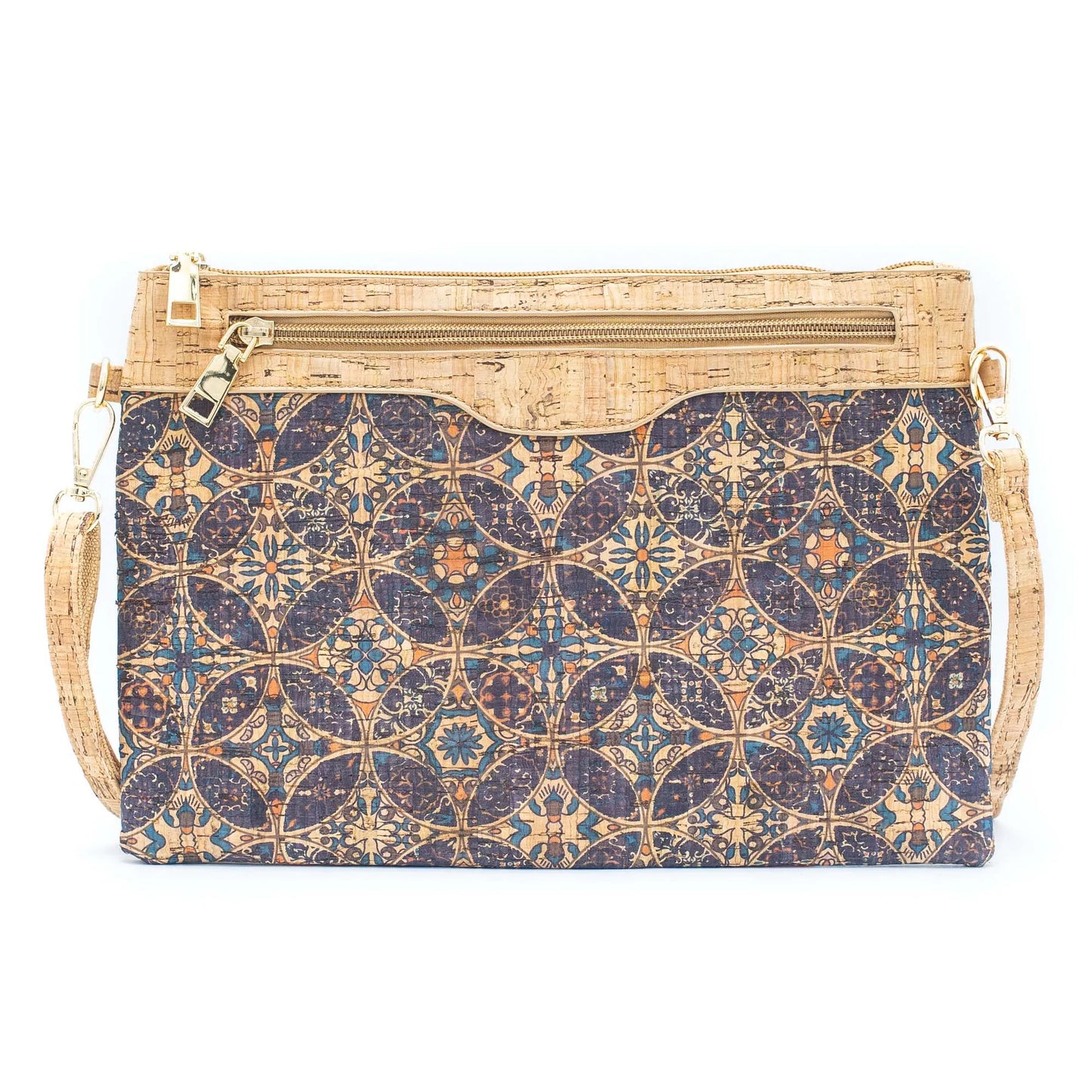 Floral fly Printed Cork Sling Bag