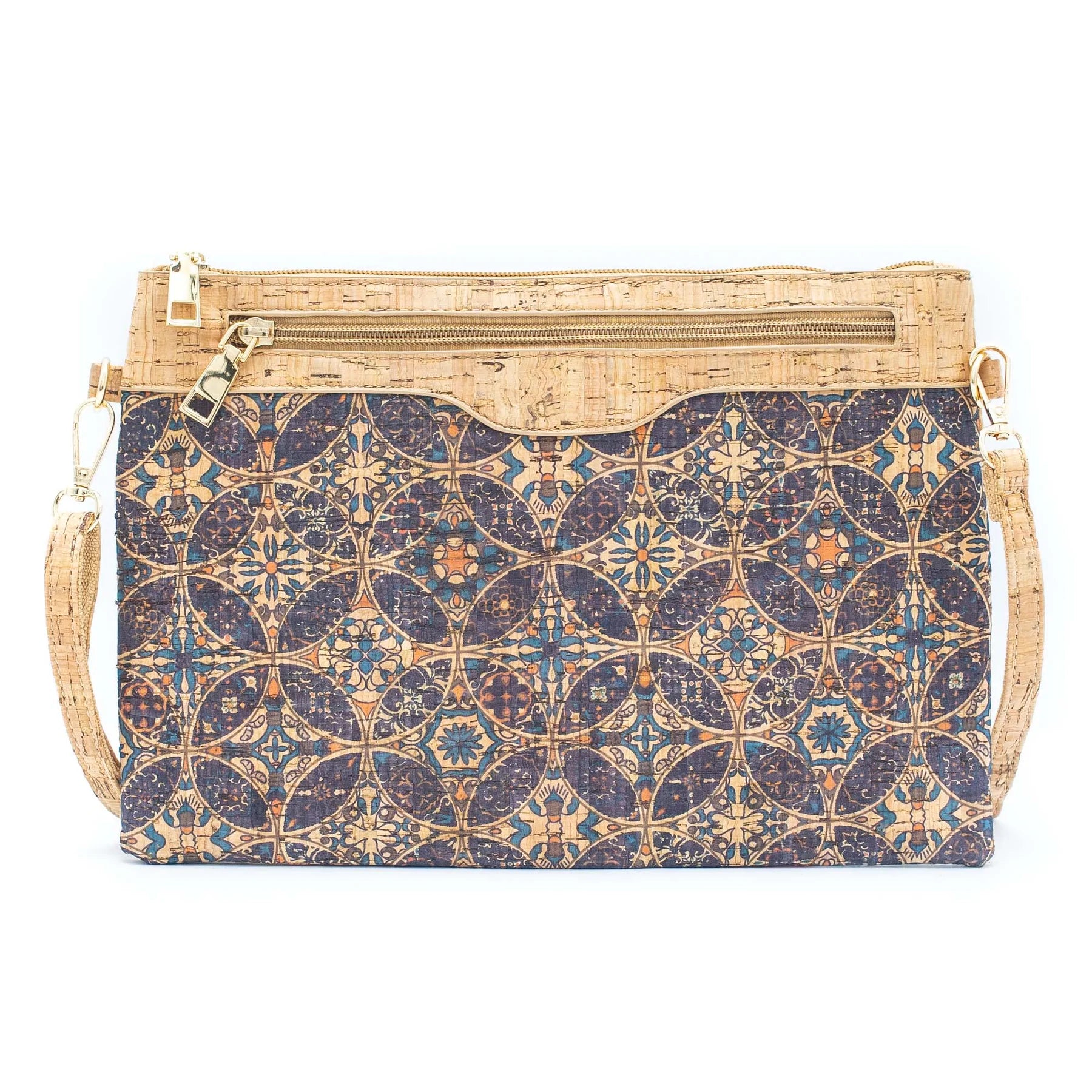 Floral fly Printed Cork Sling Bag
