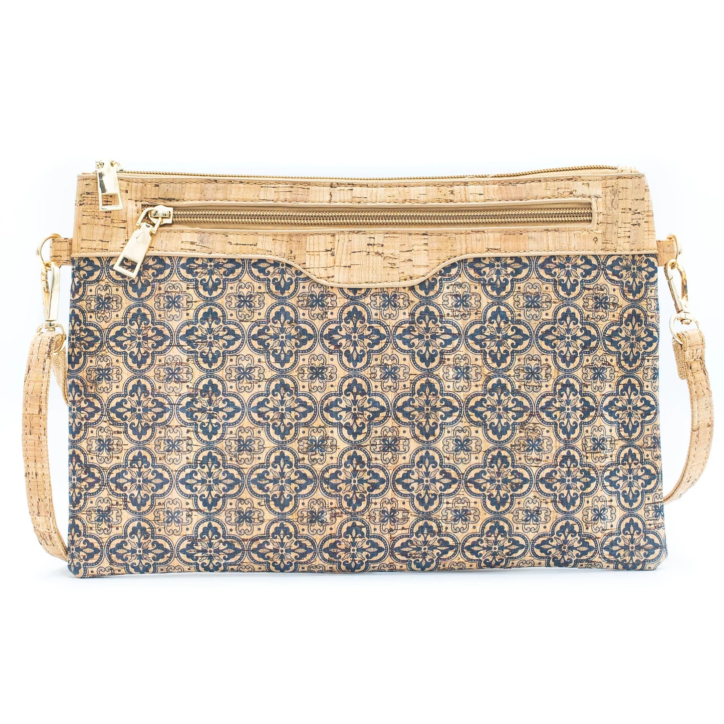 Floral fly Printed Cork Sling Bag