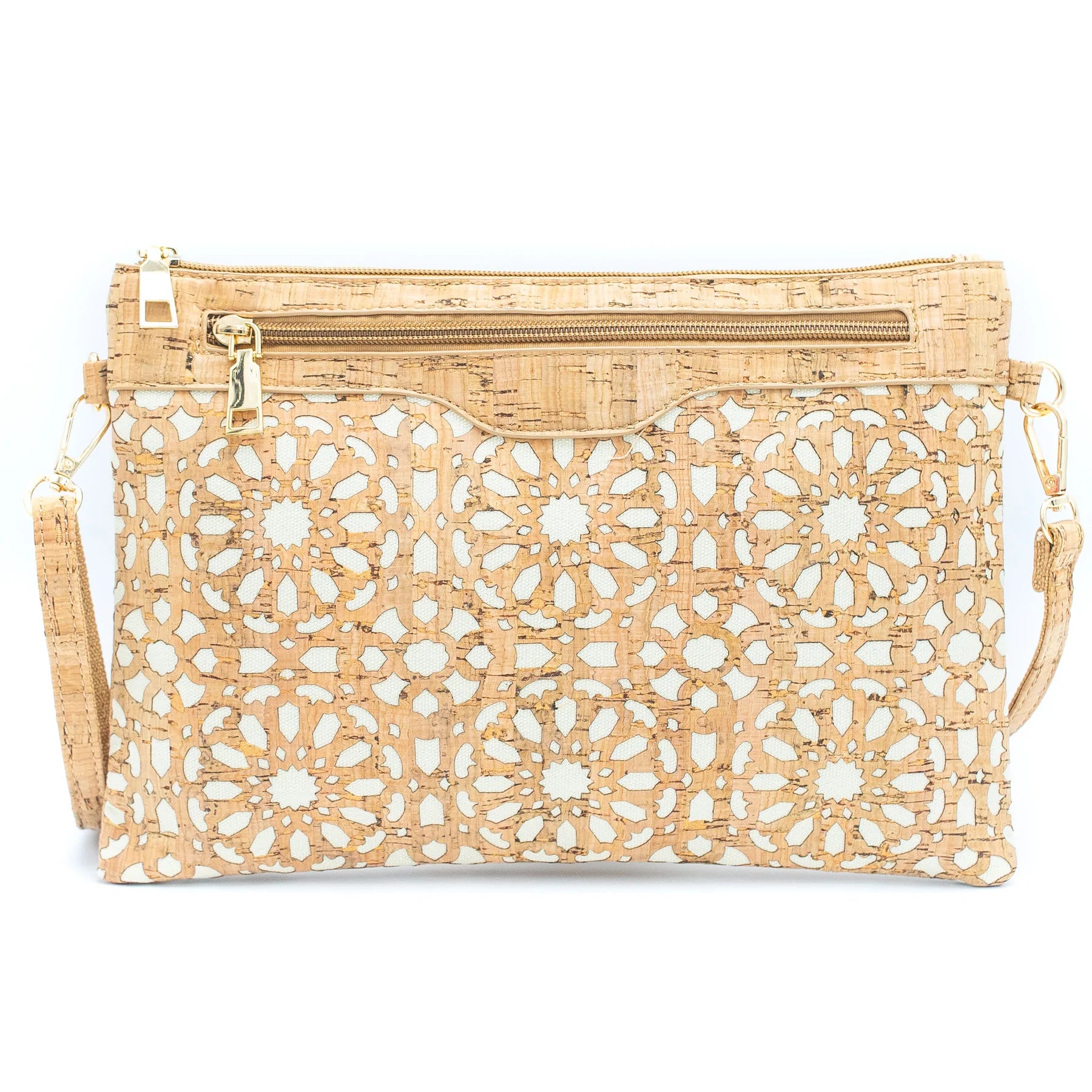 Floral fly Printed Cork Sling Bag