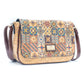 Natural Cork Crossbody Bag with Traditional Mosaic Print