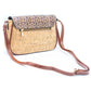 Natural Cork Crossbody Bag with Traditional Mosaic Print