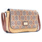 Natural Cork Crossbody Bag with Traditional Mosaic Print