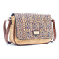 Natural Cork Crossbody Bag with Traditional Mosaic Print
