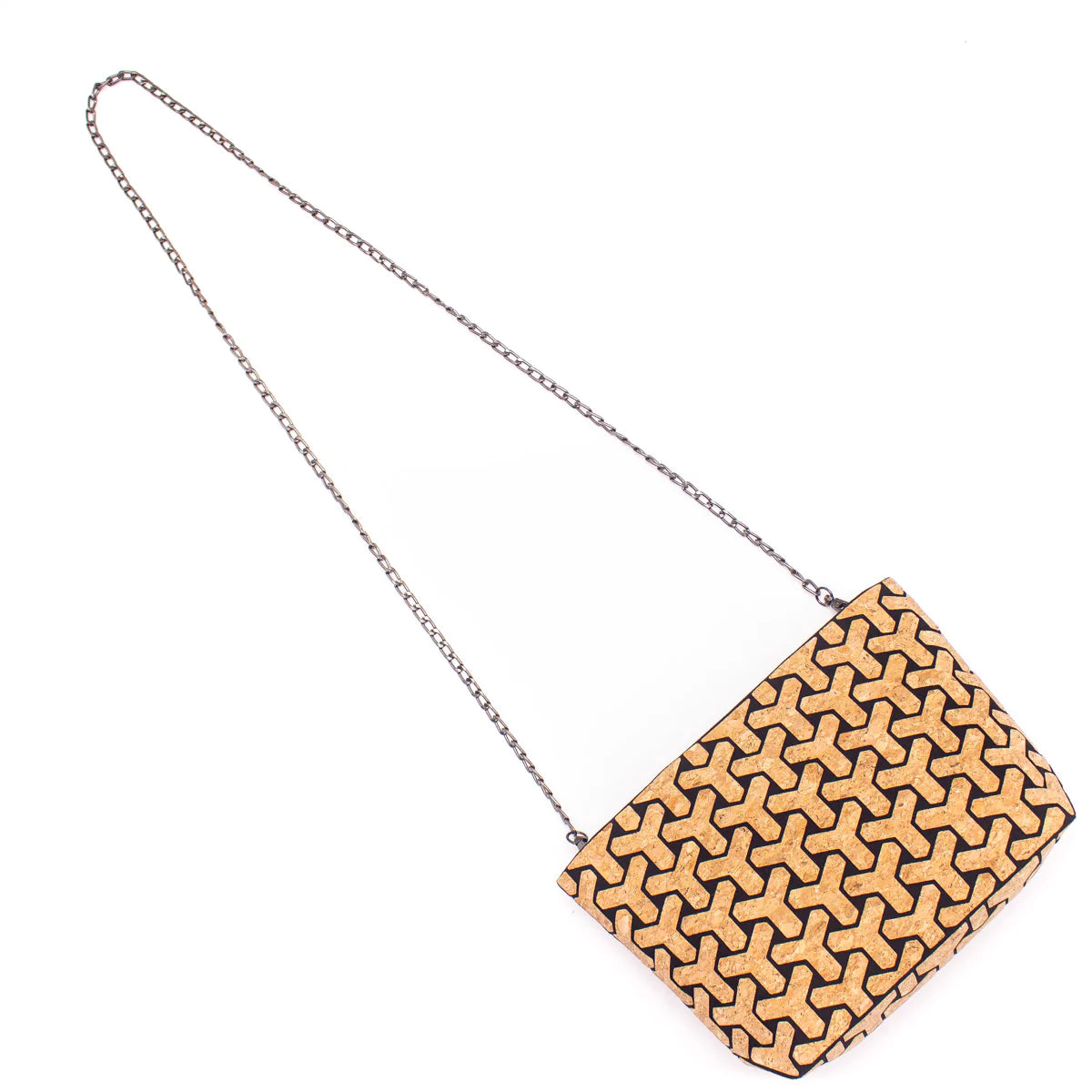 Natural Cork Geometric Chain Crossbody cork Bag