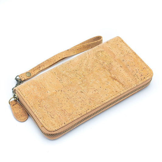 Natural cork women's classic vegan wallet