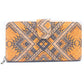 Folding wallet Mandala flower pattern- Vegan Cork Wallet