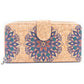 Folding wallet Mandala flower pattern- Vegan Cork Wallet