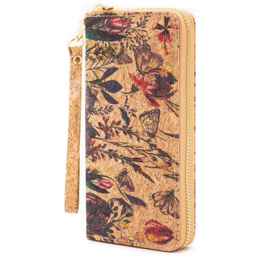 Wild Flora with Pretty Bushes- Vegan Wallet