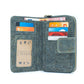 Turquoise Color Ladies Pattern Cork Wallet
